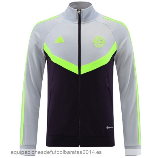 Nuevo Ropa Deportiva Con Cremallera Larga Bayern Munich 24/25 Gris Purpura Baratas